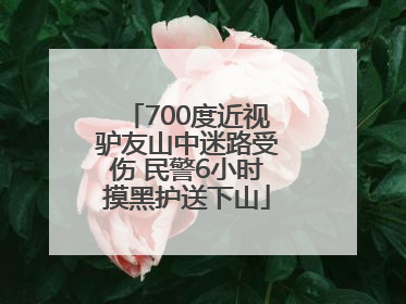 700度近视驴友山中迷路受伤 民警6小时摸黑护送下山