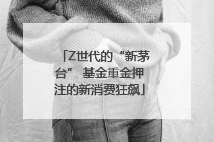 Z世代的“新茅台” 基金重金押注的新消费狂飙